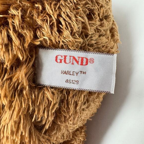 Gund Harley Slouchy Teddy Bear 16" Plush 46129 Plaid Red Green Neck Bow Toy Soft - Picture 10 of 12